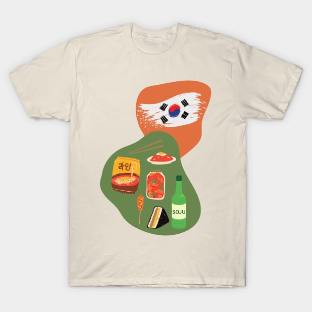 Korean Cuisine Food Culture T-Shirt by Souls.Print